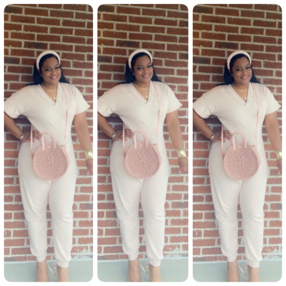 Harem jumpsuits (Blush pink)